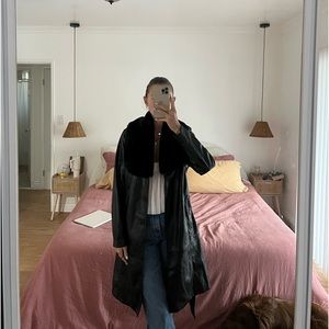 BLANKNYC Leather Trench Coat